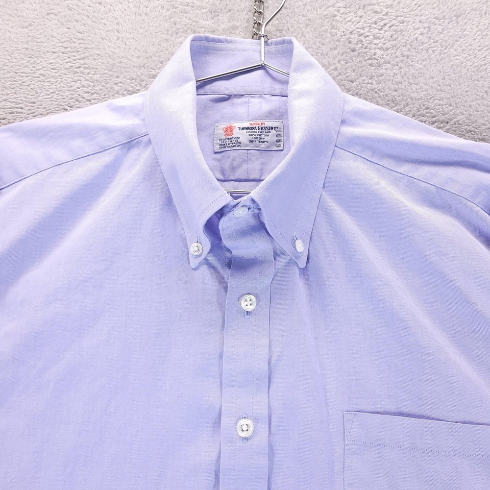 Turnbull And Asser Dress Shirt Mens XL Purple Oxford Button Down Classic Cotton